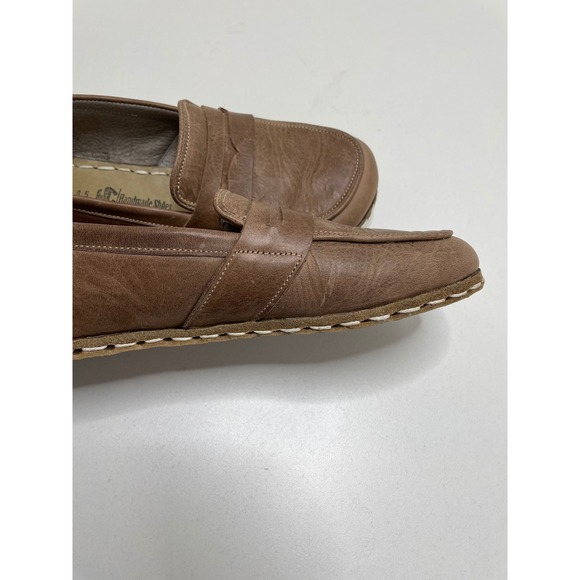 Handmade Leather Loafers Womens Slip On Comfort Shoes Brown Casual Size 8.5 - Picture 12 of 12